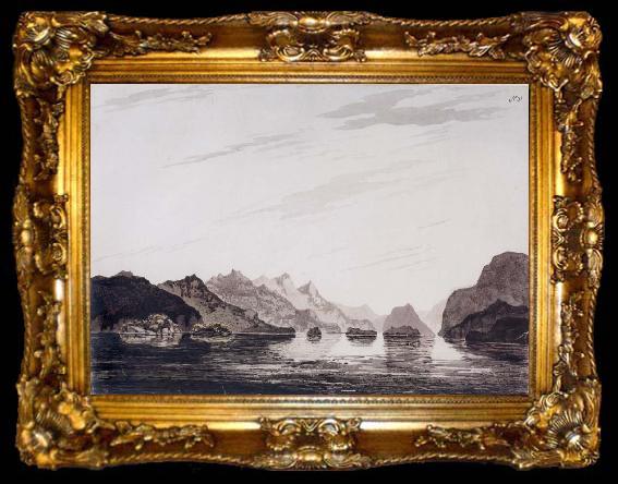 framed  unknow artist In Dusky Bay,New Zealand March 1773, ta009-2
